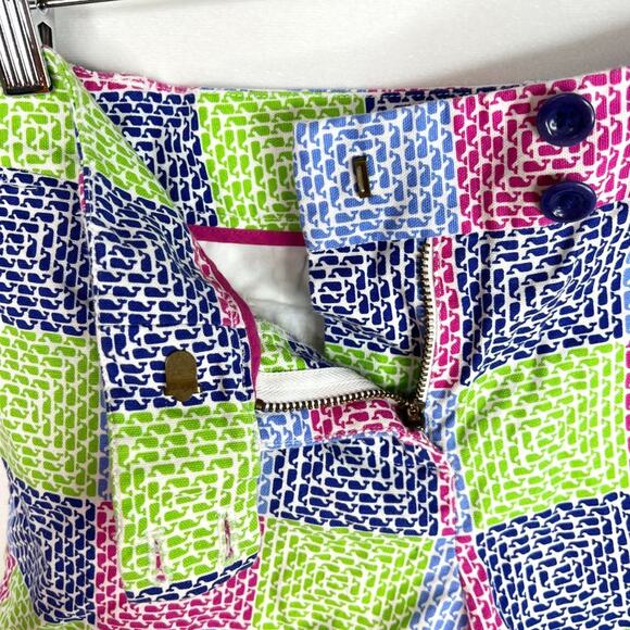 Vineyard Vines Whale Checker Print Low Rise Shorts Size 0 - Picture 7 of 8